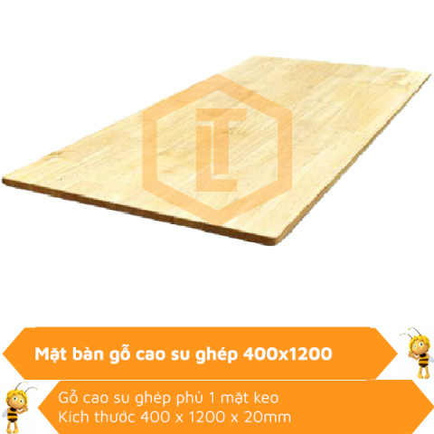 Mặt bàn gỗ cao su 400x1200x20mm