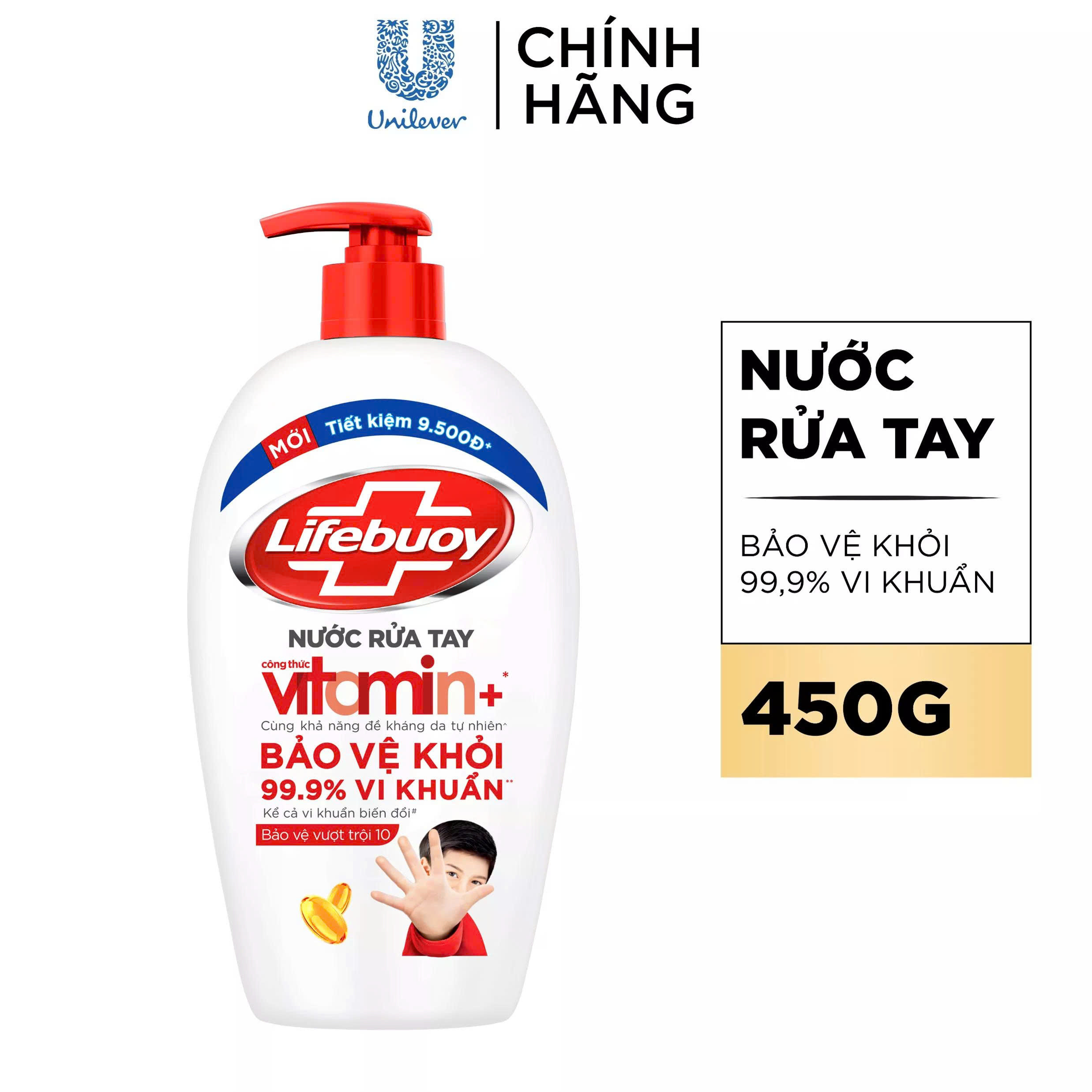 Nước rửa tay Lifebuoy Bảo Vệ Vượt Trội 450g