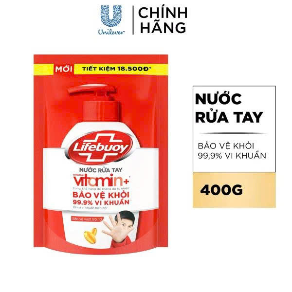 Nước rửa tay Lifebuoy Vitamin Bảo Vệ Vượt Trội 400g