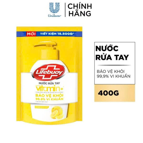 Nước rửa tay Lifebuoy Vitamin Chanh Khử Mùi 400g