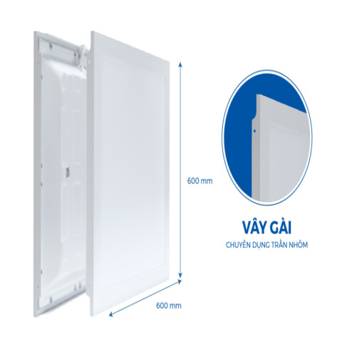 Đèn LED panel trần nhôm 60x60 48W