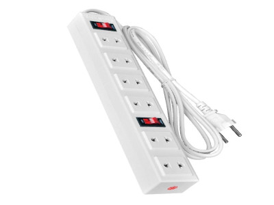 Ổ cắm Điện Quang ĐQ 001A-01 (6 lỗ 2 chấu)