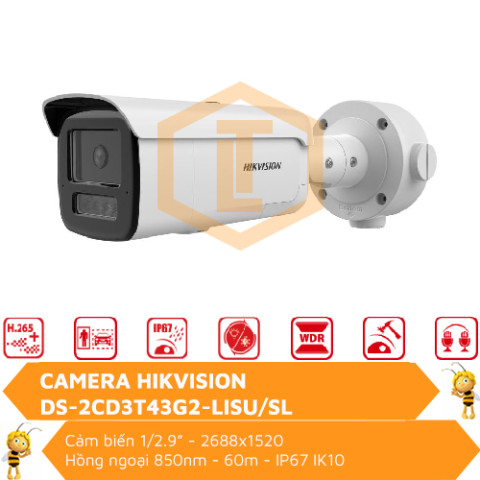 Camera thân HIKVISION DS-2CD3T43G2-LISU/SL