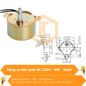 Động cơ đảo quạt 220VAC 4W 5rpm