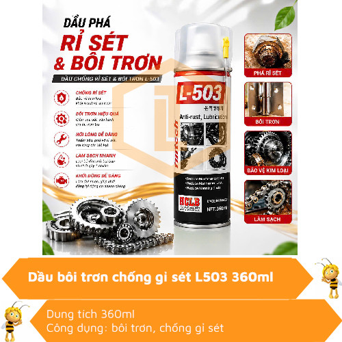 Dầu xịt bôi trơn chống gỉ sét Hàn Quốc Filltech L503 360ml 0