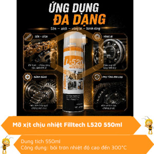 Mỡ xịt chịu nhiệt Filltech L520 550ml