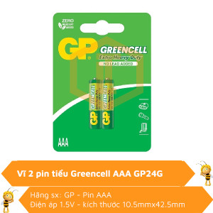 Vĩ 2 pin tiểu AAA Greencell GP24G