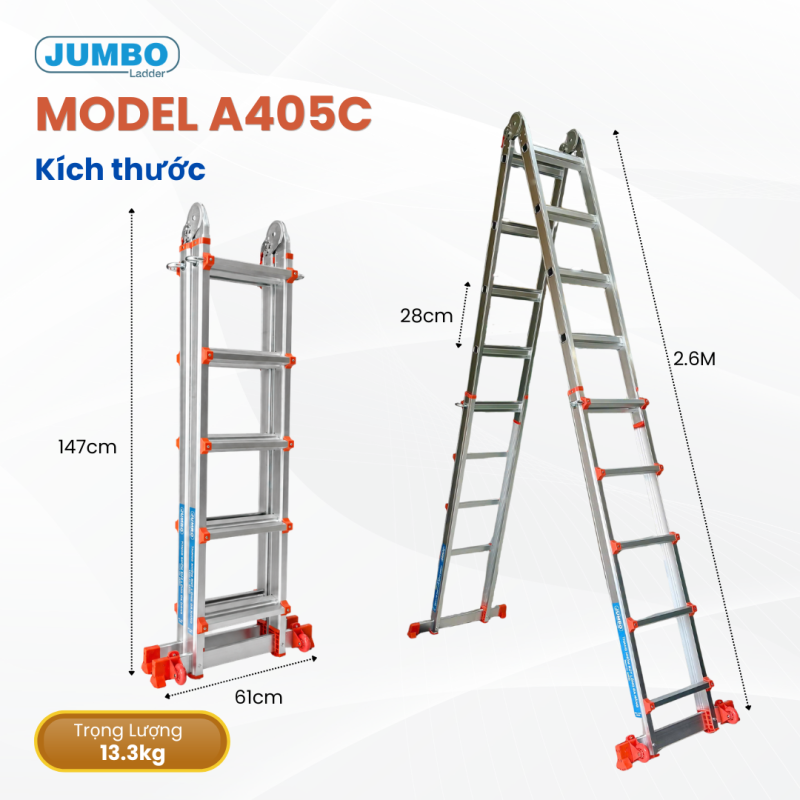 Thang nhôm rút lồng Sumika A405C 0