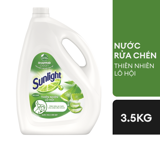 Nước rửa chén Sunlight Thiên nhiên Lô hội 3.5kg 0