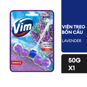 Viên tẩy treo bồn cầu Vim Power 5 hương lavender 50g