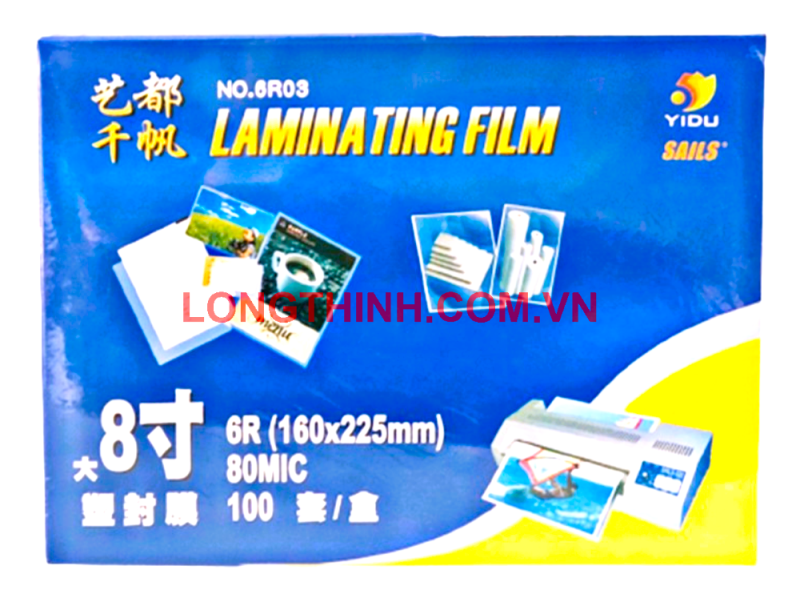 Nhựa ép plastic A5 80mic /100 tờ Yidu (Laminating Film) 0