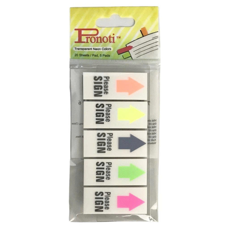 Giấy chỉ dẫn ký Pronoti Sign Here 45649, 20x48mm - 20 tờ/tập 0