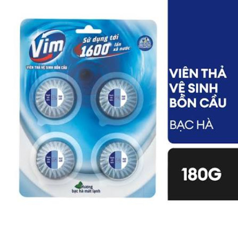 Viên thả vệ sinh bồn cầu Vim hương Bạc Hà 180g