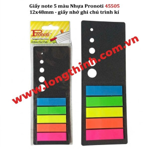Giấy note 5 màu Nhựa Pronoti 45505 12x48mm