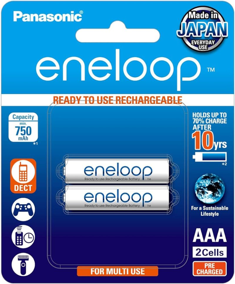 Vĩ 02 Pin sạc Panasonic Eneloop 800mAh 0