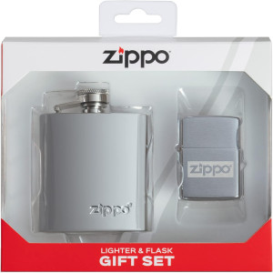 Hộp quà Zippo - Bật lửa + hộp rượu