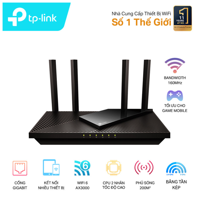 Router Wi-Fi 6 TPLink AX3000 Multi-Gigabit 0