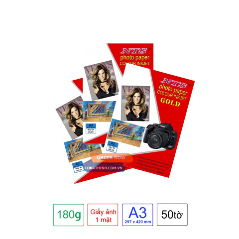 Giấy in ảnh 1 mặt NTS A3 180gsm