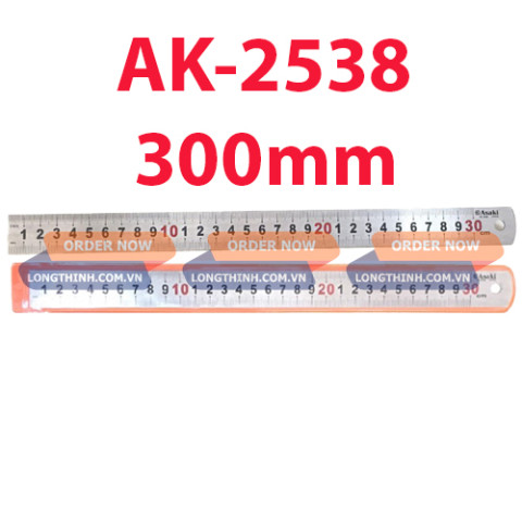 Thước lá inox Asaki AK-2538 30cm chính hãng