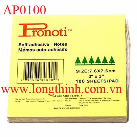 Giấy ghi chú Pronoti 3x3 0