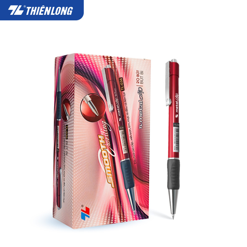 Hộp 20 cây bút bi Thiên Long TL-036 Đỏ 0