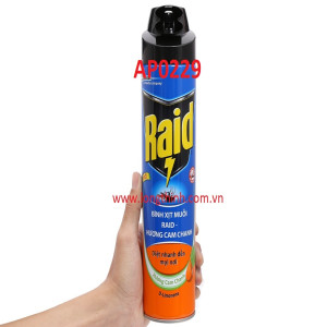 Xịt côn trùng Raid hương cam & chanh 600ml