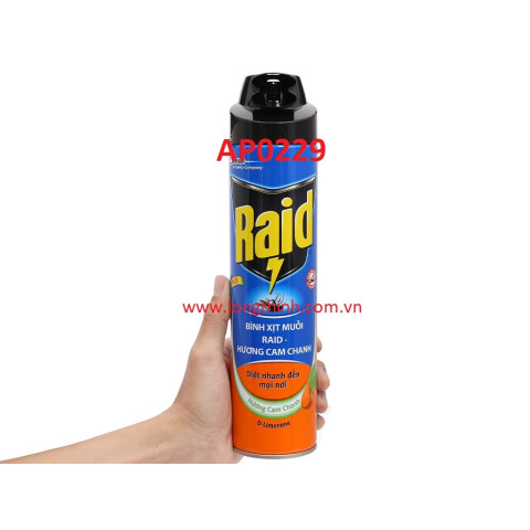 Xịt côn trùng Raid hương cam & chanh 600ml
