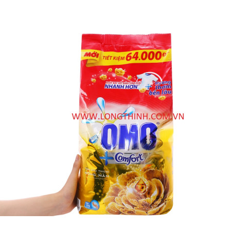 Bột giặt OMO Comfort Tinh dầu thơm nồng nàn vàng túi 5.5kg