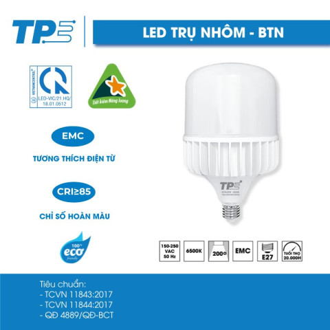 LED bulb trụ nhôm TPE 20W/30W/50W