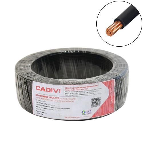 Dây cáp điện 1 lõi Cadivi CV-2.5 mm2 (Đen) – 0.6/1KV 0