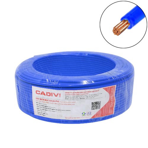 Dây cáp điện 1 lõi Cadivi CV-2.5 mm2 (Xanh) – 0.6/1KV 0