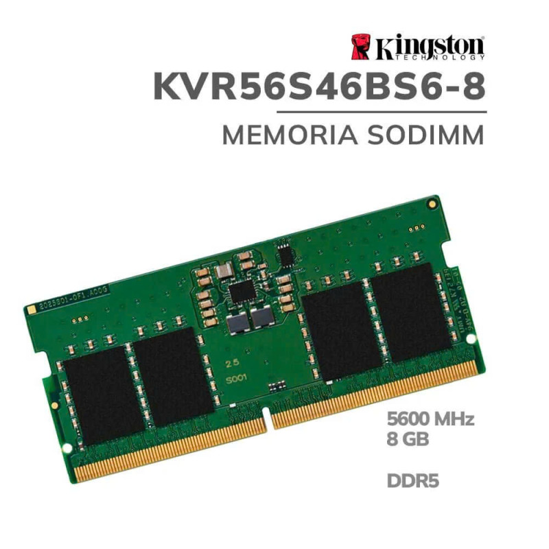 Ram Laptop Kingston DDR5 5600MHz 8GB KVR56S46BS6-8 0