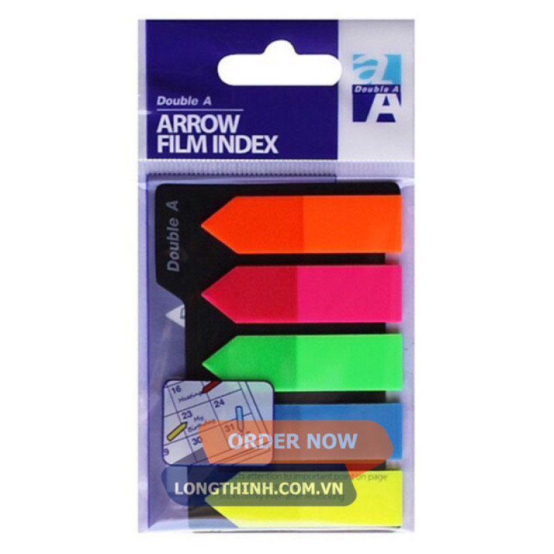 Giấy note mũi tên 5 màu Double A 0