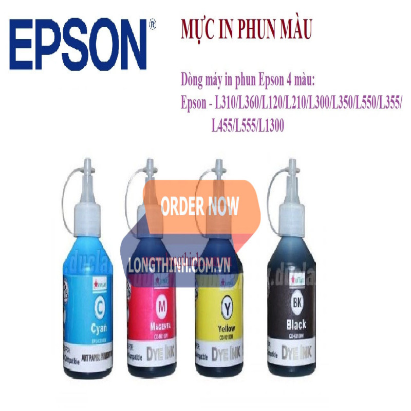 Mực in phun màu Epson 100ml (4 màu) 0