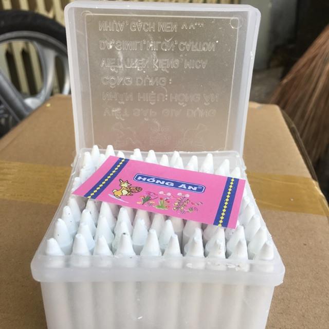 Hộp 100 viên phấn sáp trắng Hồng Ân