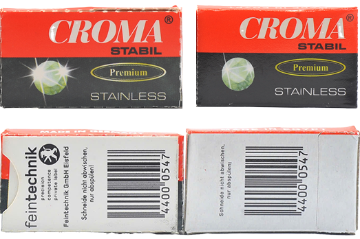Phân biệt lưỡi lam Croma thật giả