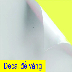 Decal giấy A4 đế vàng