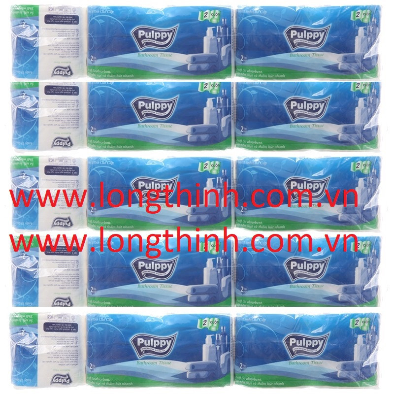 Thùng 100 cuộn giấy vệ sinh Pulppy 0