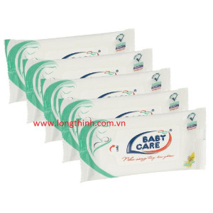 Lốc 5 gói khăn giấy ướt có cồn Babycare