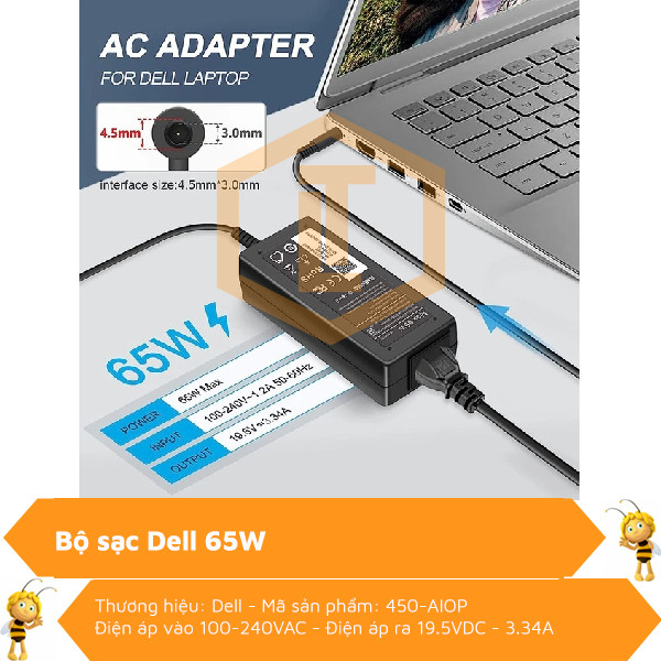 Bộ Sạc Dell 65W 4.5mm 0