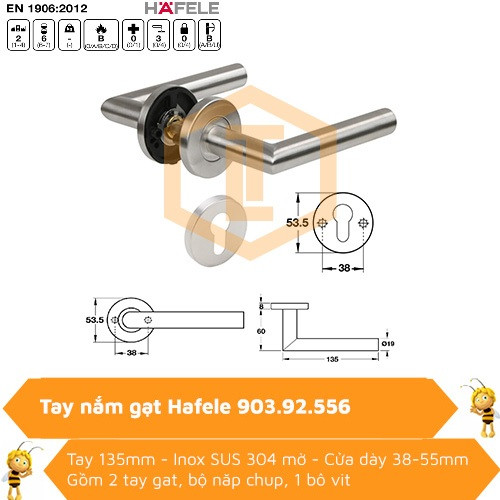 Tay nắm Gạt Cửa Phòng Hafele 903.92.556 0