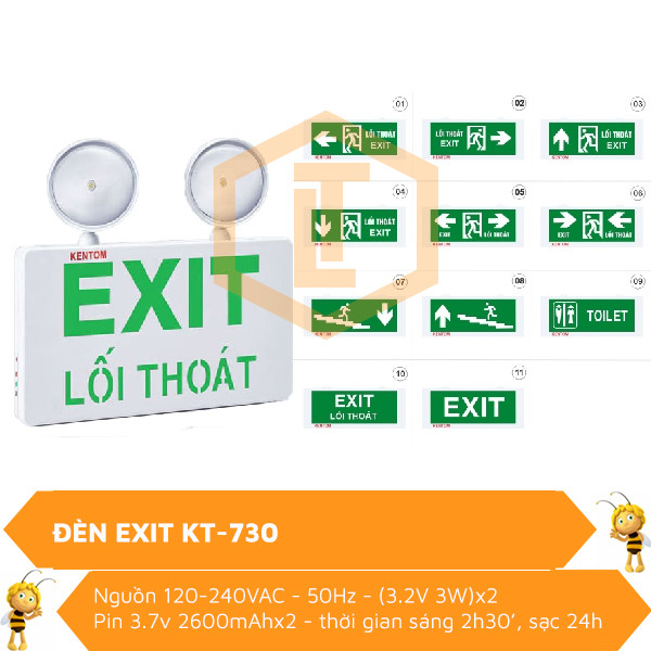 Đèn Exit chỉ dẫn thoát nạn KT-730 0