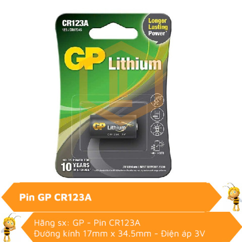Pin chuyên dụng Lithium 3V GP CR123
