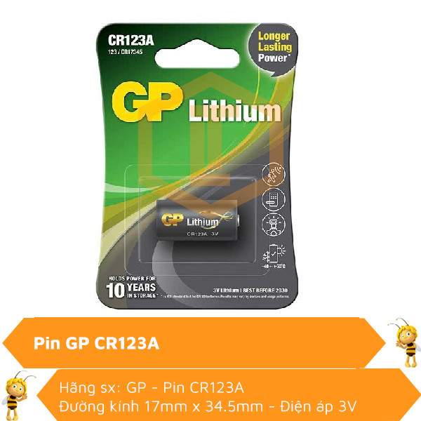 Pin chuyên dụng Lithium 3V GP CR123 0