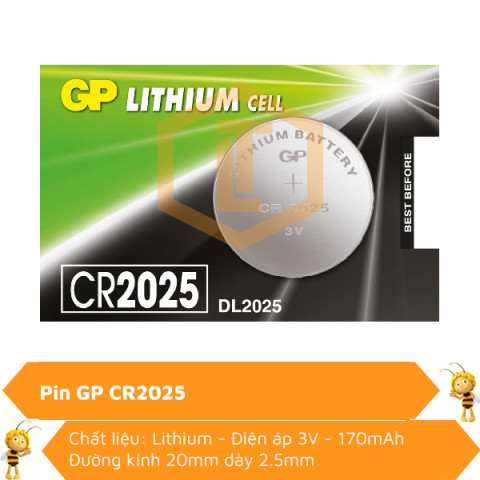 Pin GP CR2025 Lithium (cúc áo)
