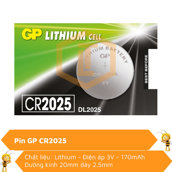 Pin GP CR2025 Lithium (cúc áo) 0