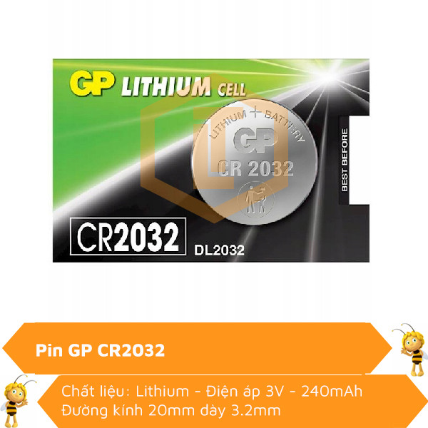 Pin GP CR2032 Lithium (cúc áo) 0