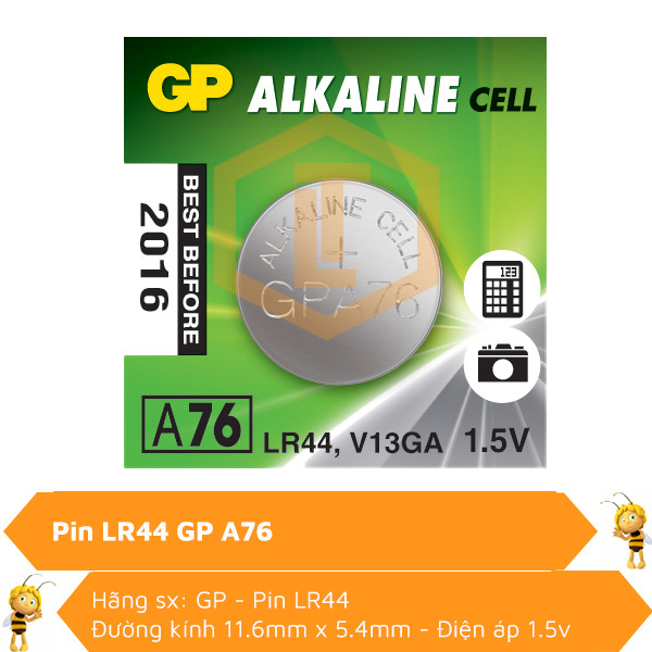 Pin Lithium LR44 GP A76 0