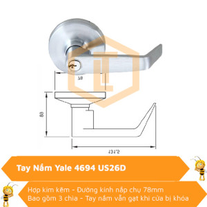 Tay Nắm Yale 4694 US26D