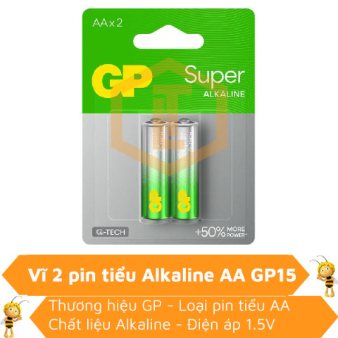 Vĩ 2 pin tiểu Alkaline AA GP15